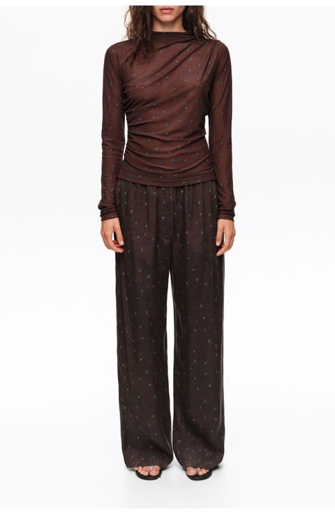 Floral Fluid Jogger Trousers