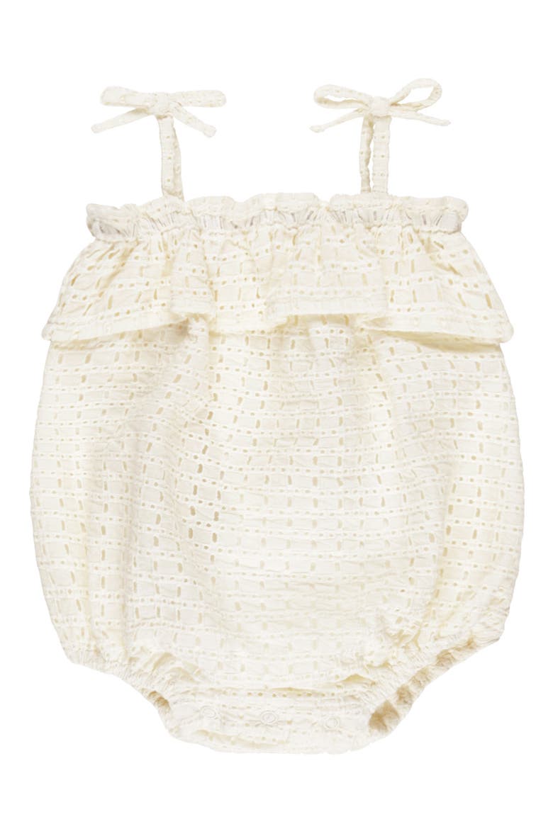 Ruffle Cotton Bodysuit, Main, color, IVORY