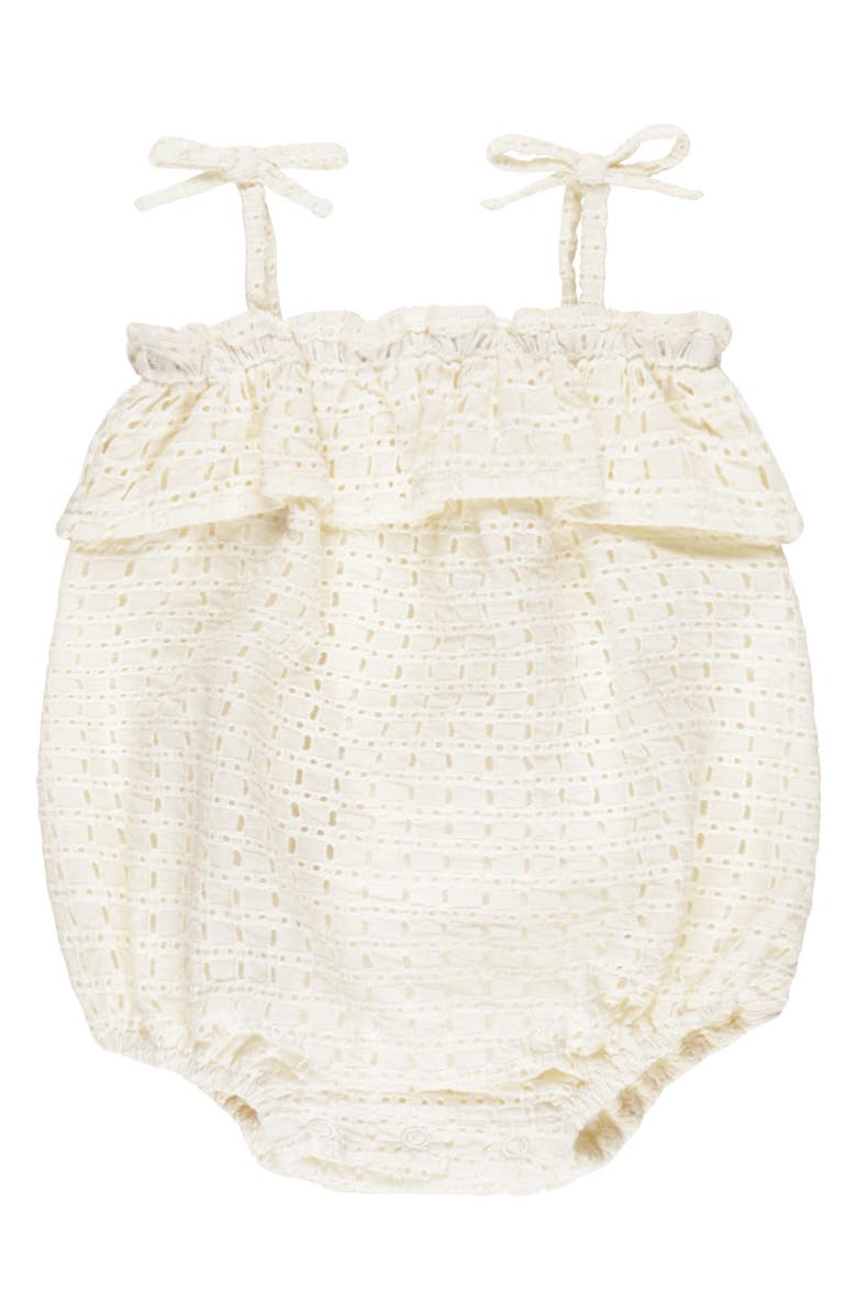 Rylee + Cru Ruffle Cotton Bodysuit, Main, color, Ivory