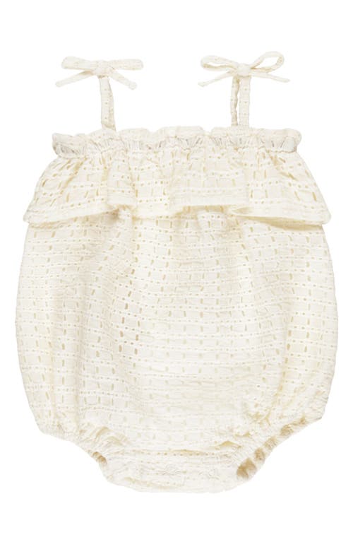 Rylee + Cru Ruffle Cotton Bodysuit in Ivory at Nordstrom, Size 18-24M