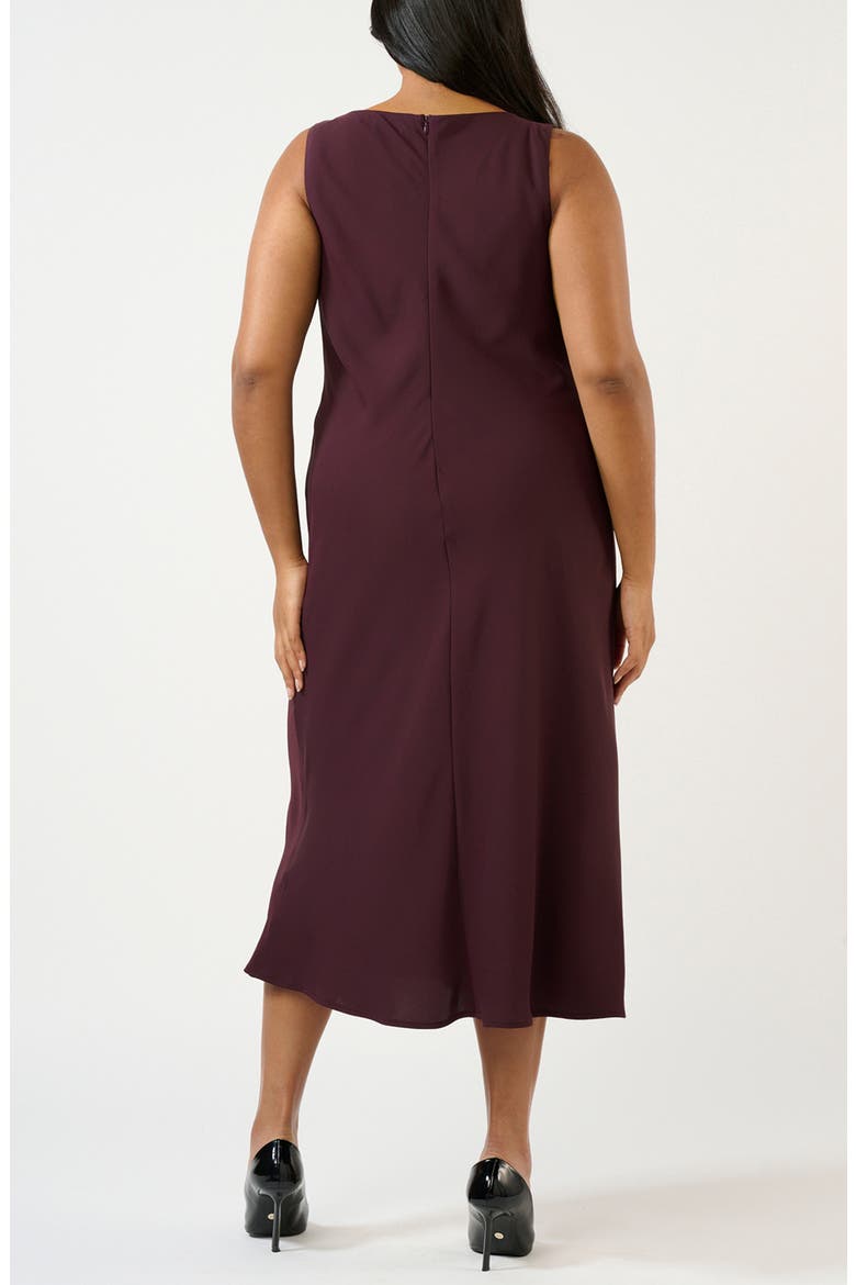 Britney Cowl Neck Midi Dress, Alternate, color, PLUM