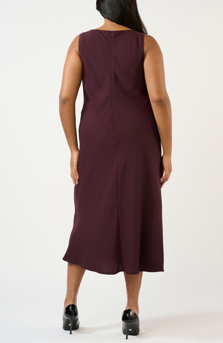 Estelle Britney Cowl Neck Midi Dress, Alternate, color, Plum