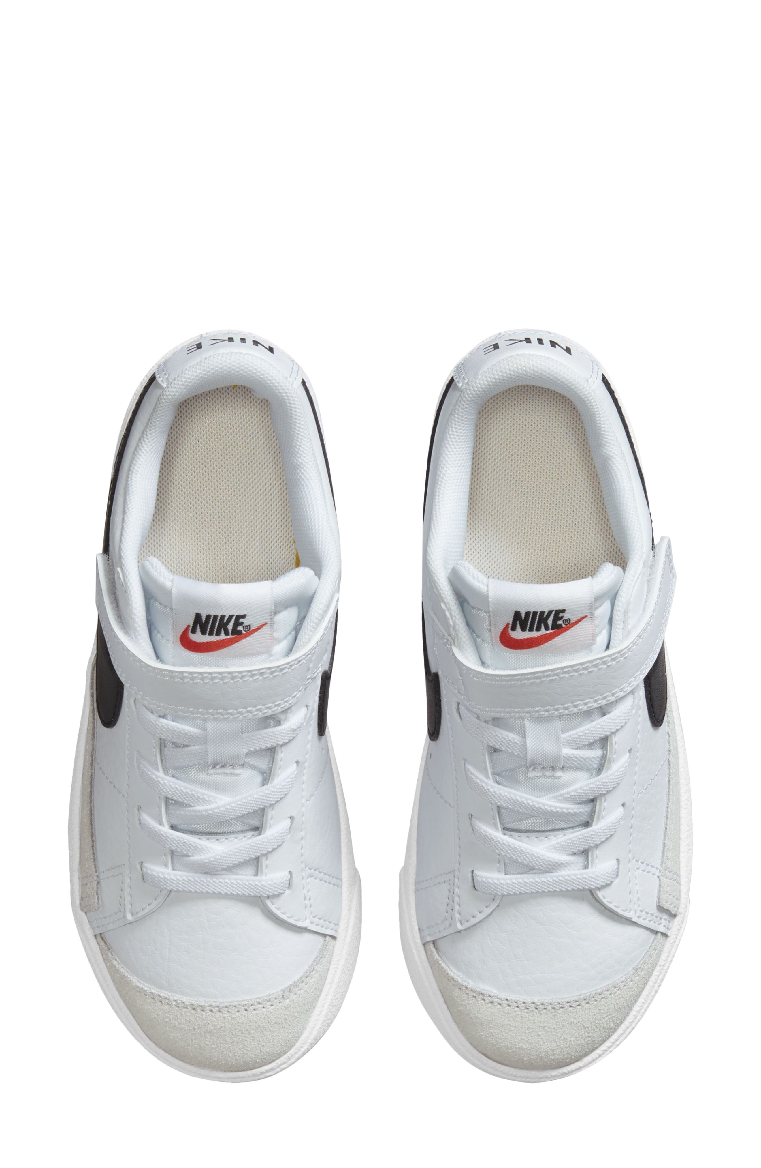 Nike Kids' Blazer Low '77 Low Top Sneaker, Alternate, color, White/ Black/ Orange