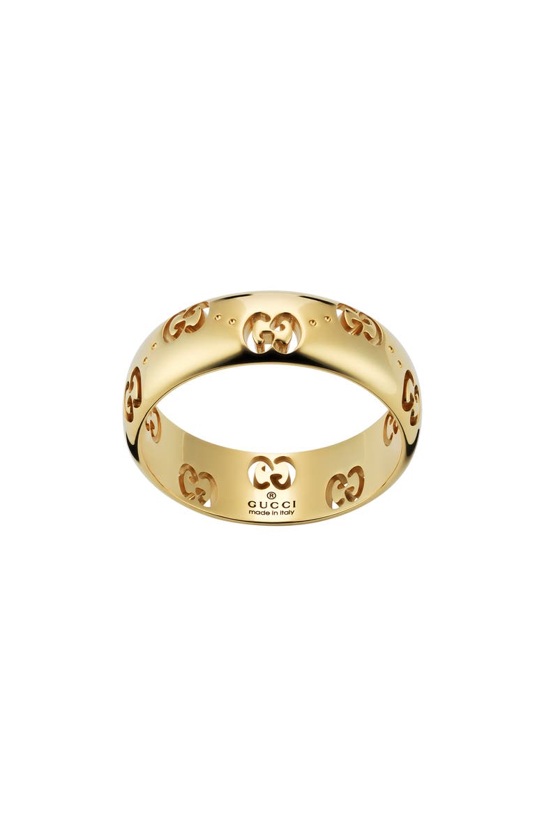 Icon GG Cutout Band Ring, Alternate, color, YELLOW GOLD