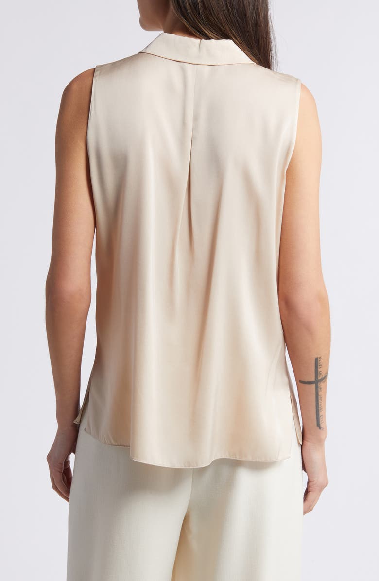 KOBI HALPERIN Celine Sleeveless Stretch Silk Shirt, Alternate, color,