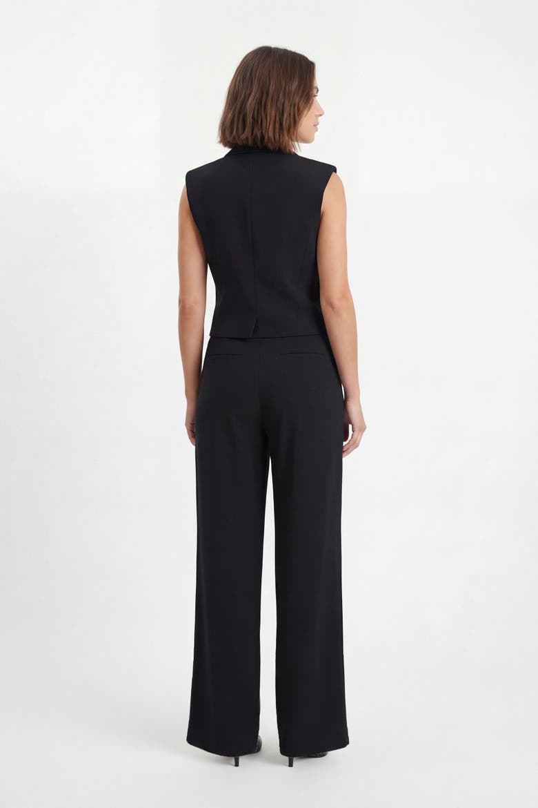 High Waist Wide Leg Trouser, Alternate, color, Black