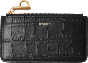 【Burberry】ブラック Rocking Horse ジップカードケース Burberry Rocking Horse Zip Card Case | Nordstrom