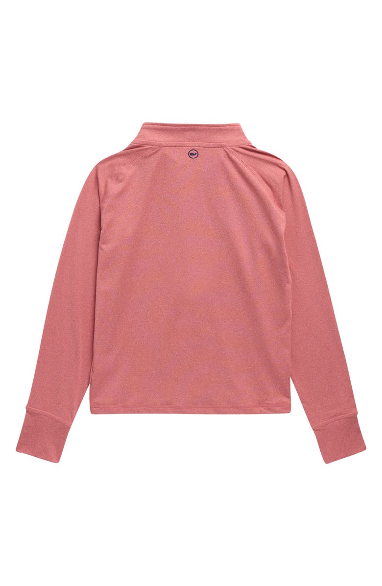vineyard vines Island Time Raglan Sleeve Quarter Zip Sweatshirt, Alternate, color, Marine Heather