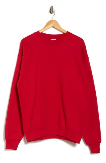 Hanes Ultimate Crewneck Sweatshirt In Red