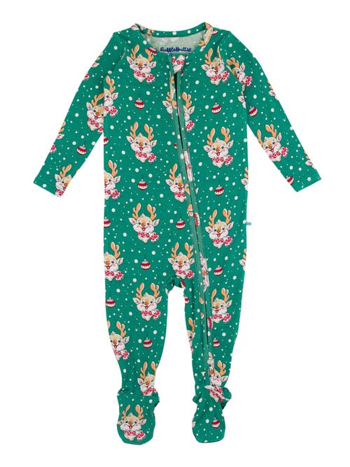 Ruggedbutts Softsnooze Baby Boys One Piece Footie Pajamas In Reindeer Cheer