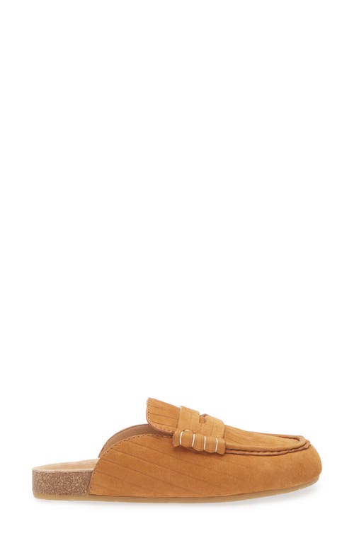 Jw Anderson Stitch Penny Loafer Mule In Brown