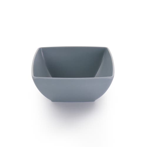 Gibson Home 12 Piece Grayson Melamine Square Dinnerware Set In Gray