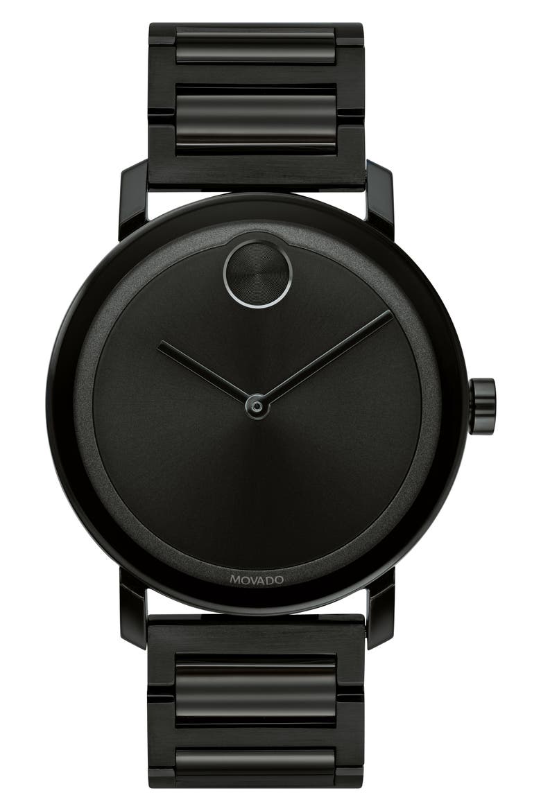 Bold Evolution Bracelet Watch, 40mm, Main, color, BLACK