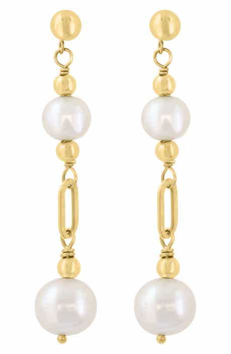 Cultured Pearl Drop Earrings
