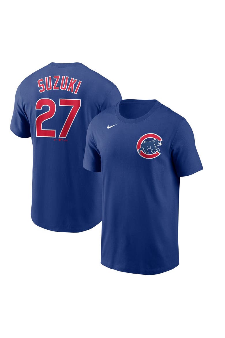 Men's Nike Seiya Suzuki Royal Chicago Cubs Player Name & Number T-Shirt, Main, color, Royal