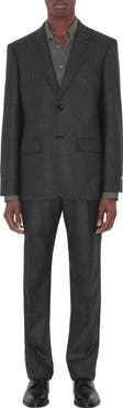 Burberry Check Wool Cashmere Tailored Trousers