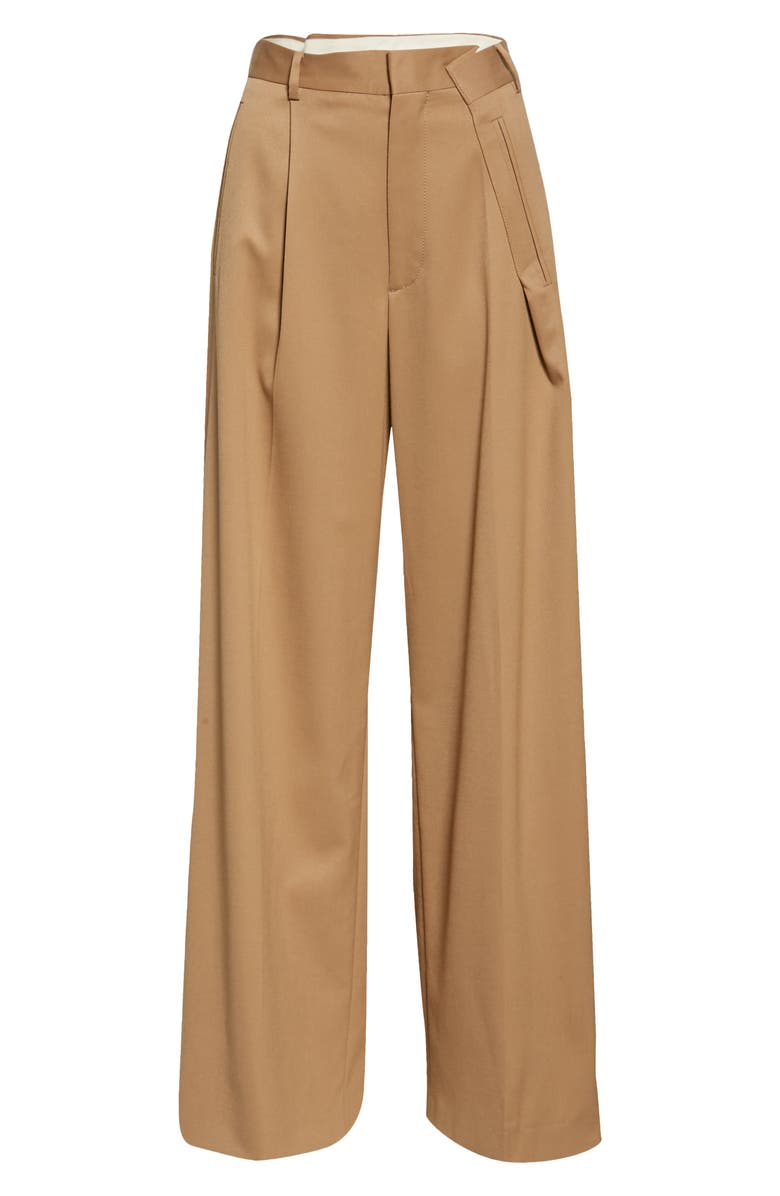 MM6 Maison Margiela Pleat High Waist Pants, Alternate, color,