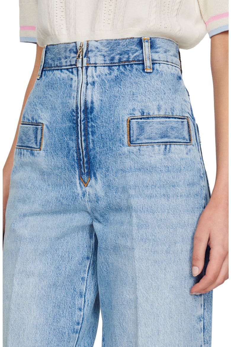 Wide-leg jeans, Alternate, color, BLUE JEAN