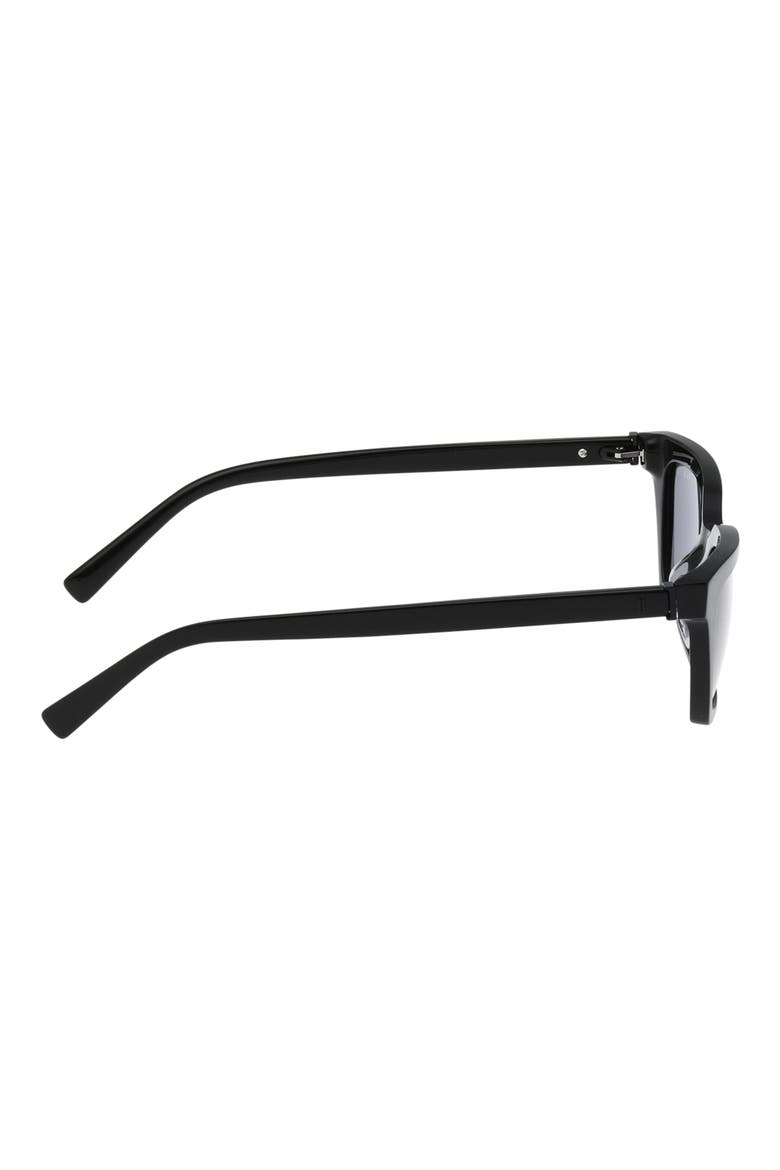 52mm Cat Eye Sunglasses, Alternate, color, SHINY BLACK / SMOKE