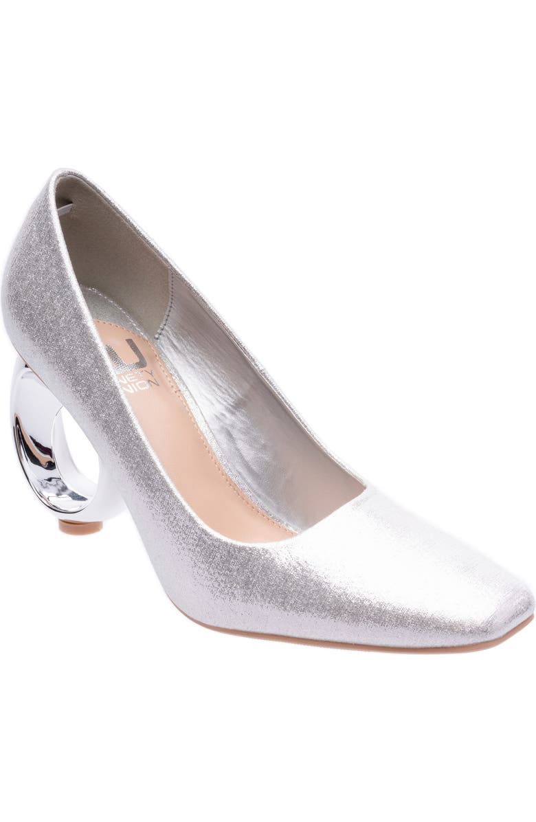 NINETY UNION Blast Square Toe Pump, Main, color, Silver