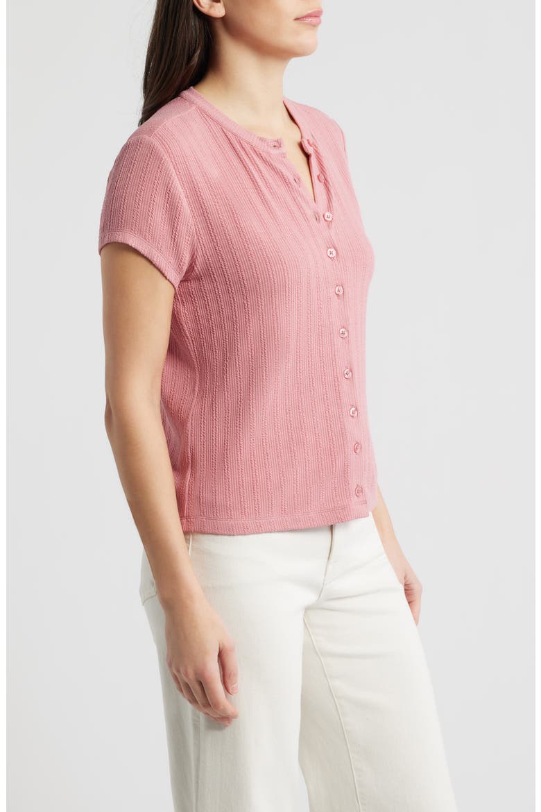 Ribbed Buttoned Shirt, Alternate, color, BLUSH