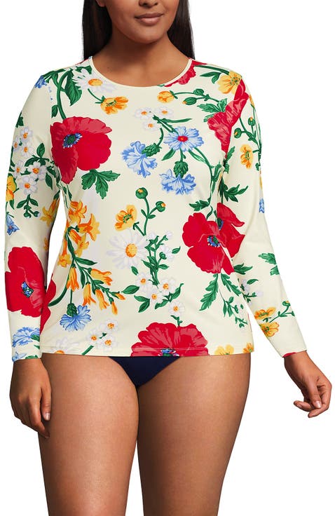 Plus Size Long Sleeve Relaxed UPF 50 Rash Guard