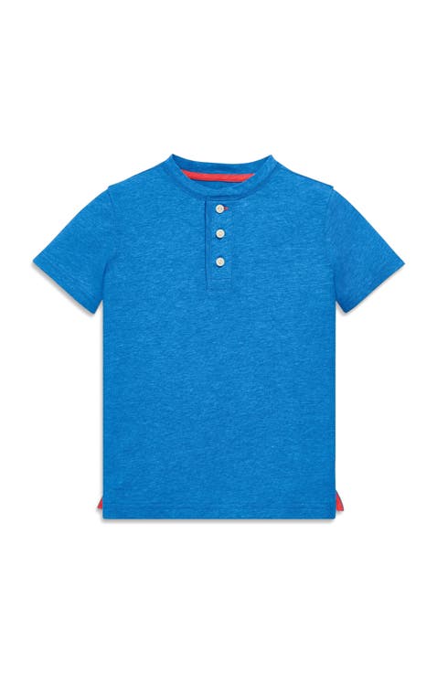 Kids Heathered Henley Tee