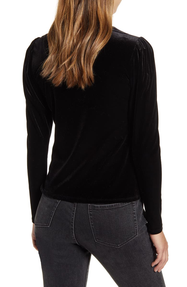 Rachel Parcell Puff Shoulder Velour Top, Alternate, color, 