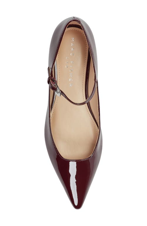 Marc Fisher Ltd Trella Mary Jane Pointed Toe Flat In Red