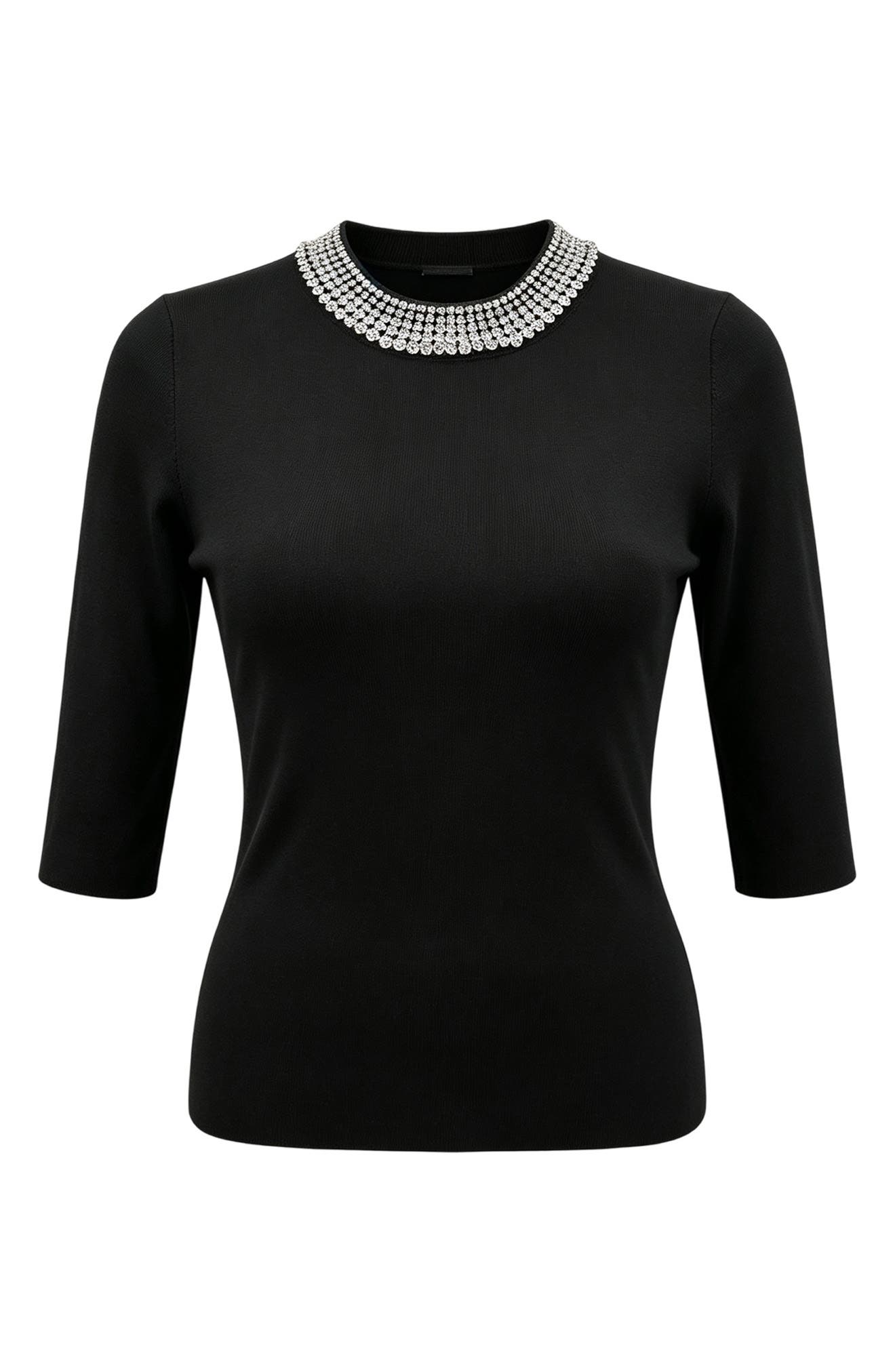 Embellished Crewneck Sweater