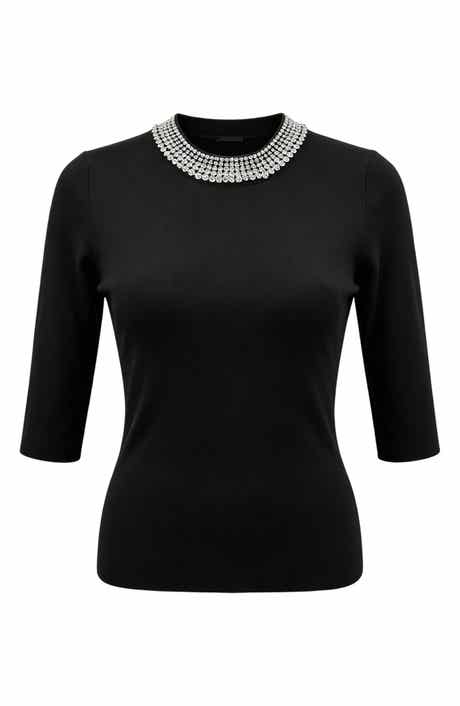 Embellished Crewneck Sweater