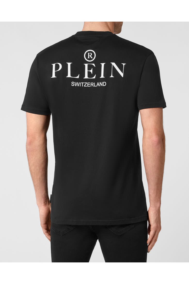 T-Shirt Round Neck Teddy Men, Alternate, color, black