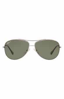 Ray-Ban 63mm Polarized Aviator Sunglasses