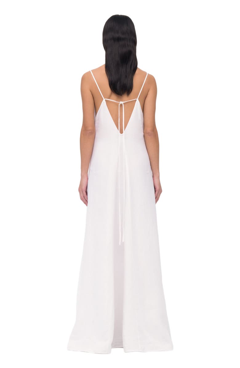 Another Tomorrow SEAMED SLIP DRESS, Alternate, color, White
