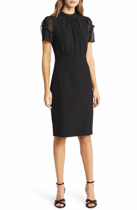 Vince Camuto Chiffon Sleeve Sheath Dress