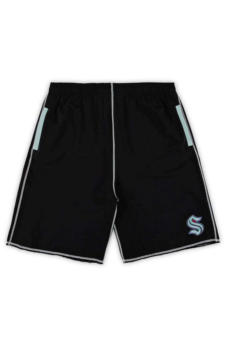 PROFILE Men's Black Seattle Kraken Big & Tall French Terry Shorts, Alternate, color, 