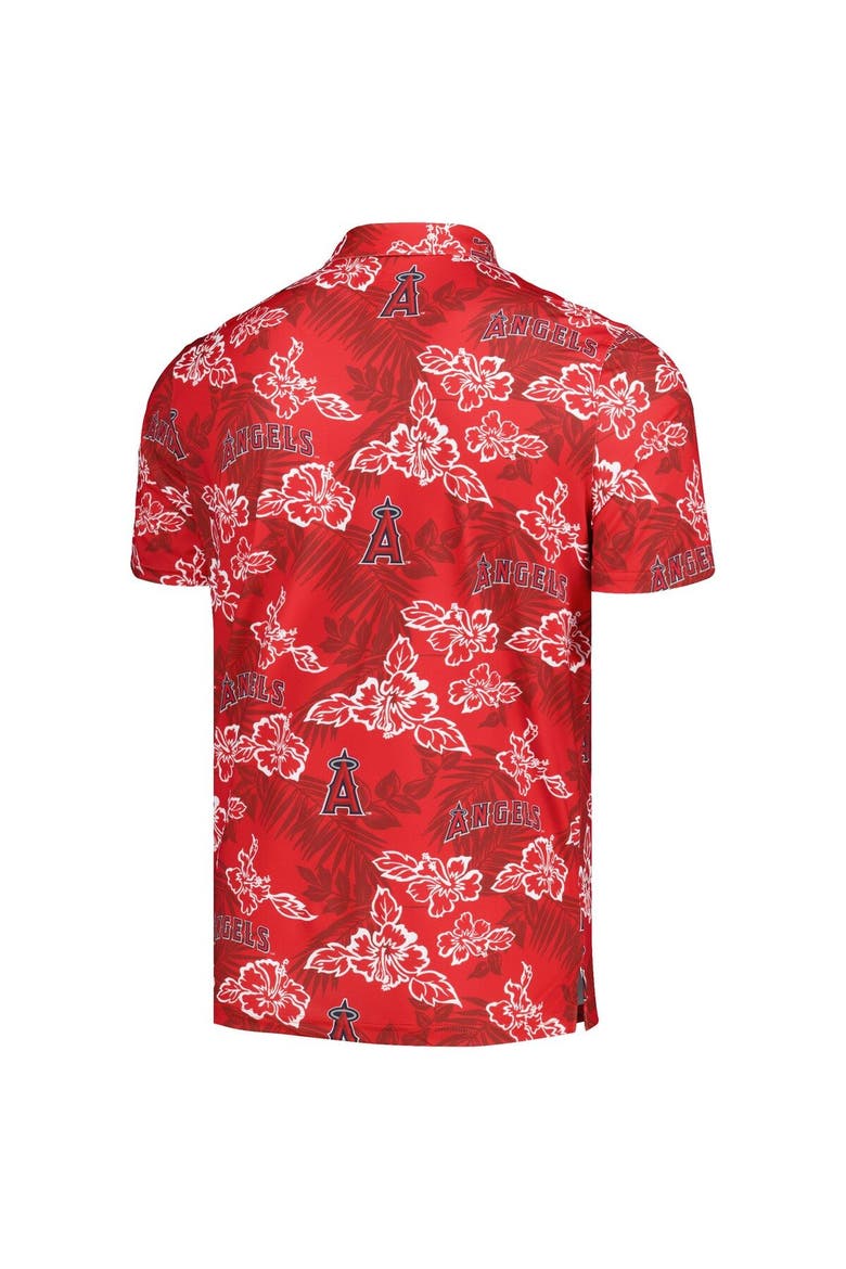 Men's Reyn Spooner Red Los Angeles Angels Performance Polo, Alternate, color, Navy