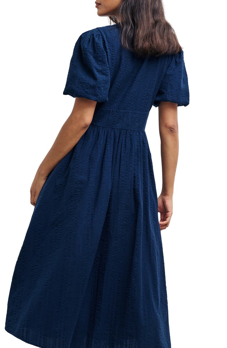 Nobody's Child Starlight Button Front Cotton Seersucker Midi Dress, Alternate, color, 