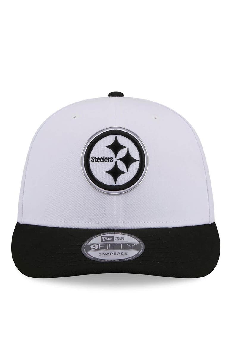 New Era Men's New Era  White/Black Pittsburgh Steelers 2026 NFL Draft Pre-Curved 9FIFTY Snapback Hat, Alternate, color, White