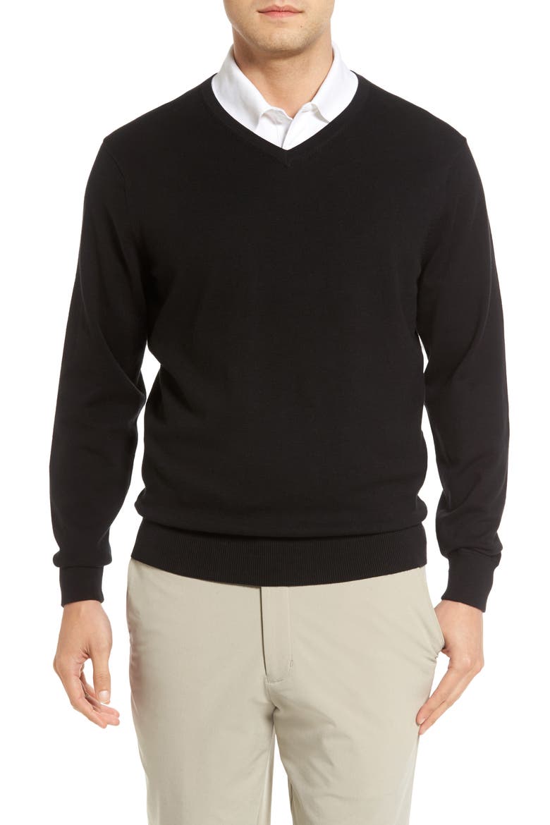 Lakemont V-Neck Sweater, Main, color, BLACK