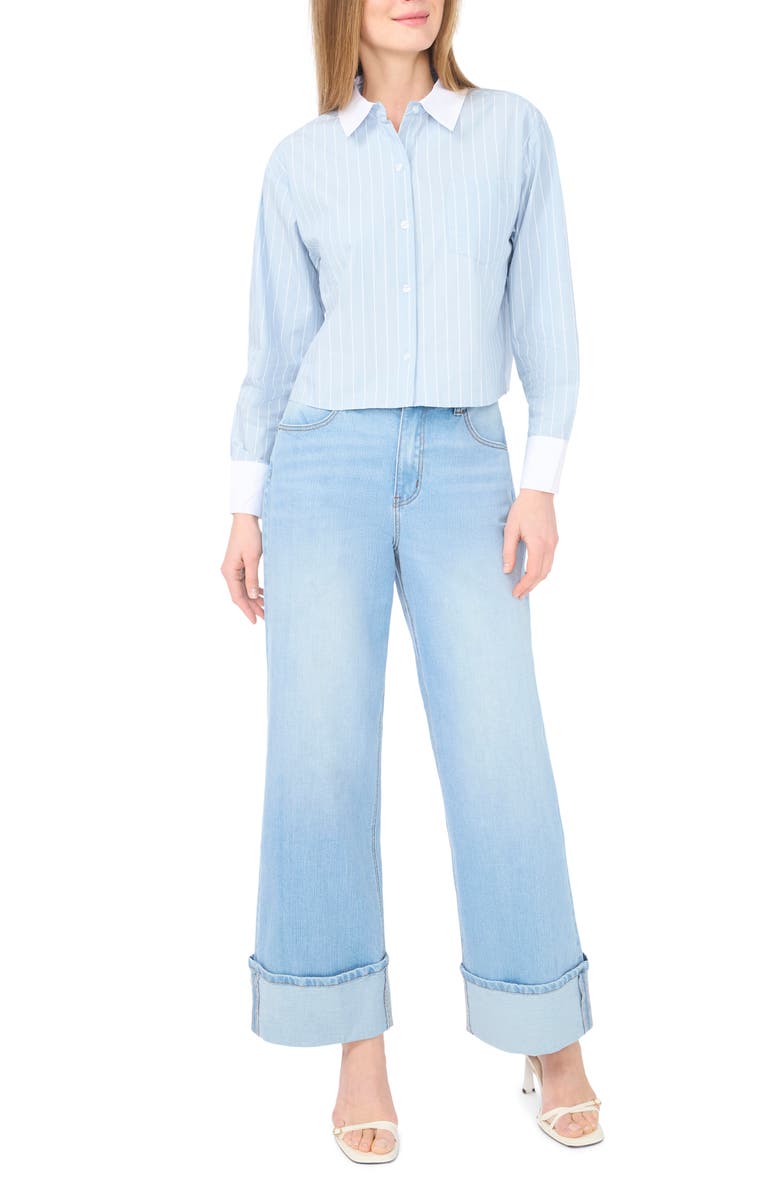 1.STATE Stripe Long Sleeve Button-Up Shirt, Alternate, color, Blue Denim