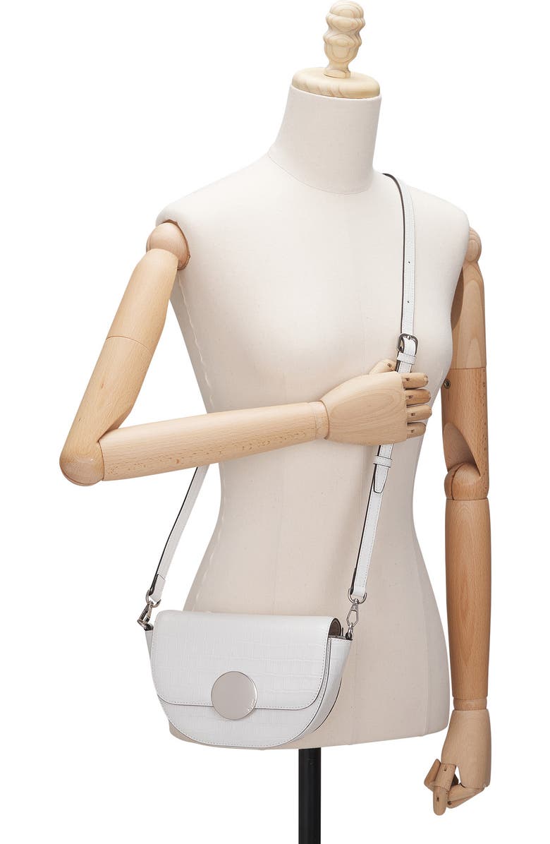 Oryany Lottie Croc Embossed Crossbody Bag, Alternate, color, Off White