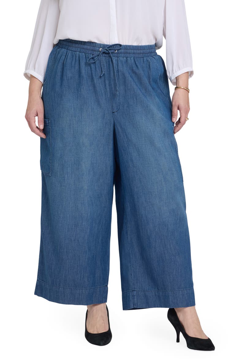 Whitney Pull-On Cargo Jeans, Main, color, MISSIONBLUE