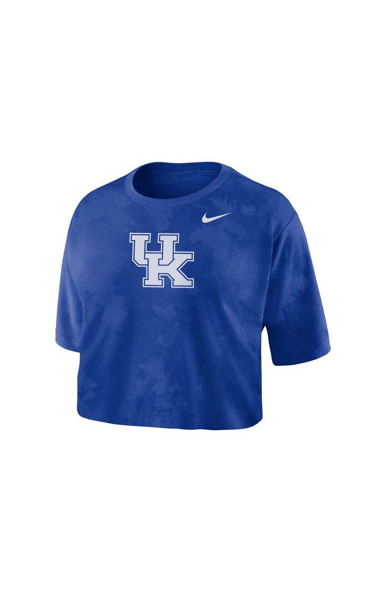 Nike Women's Nike Royal Kentucky Wildcats Tie-Dye Cropped T-Shirt, Alternate, color,