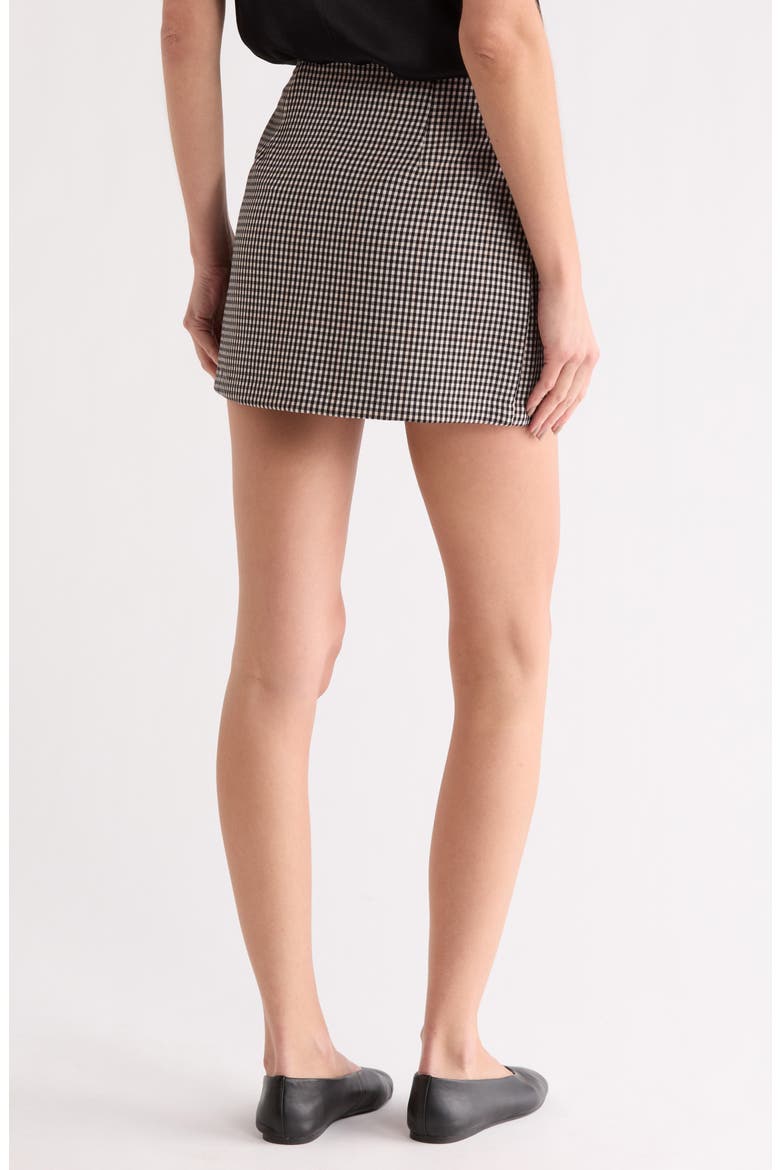 Plaid A-Line Miniskirt, Alternate, color, BLACK