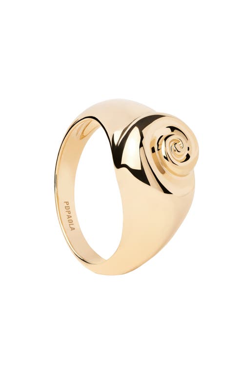 Pdpaola Shell Ring In Gold