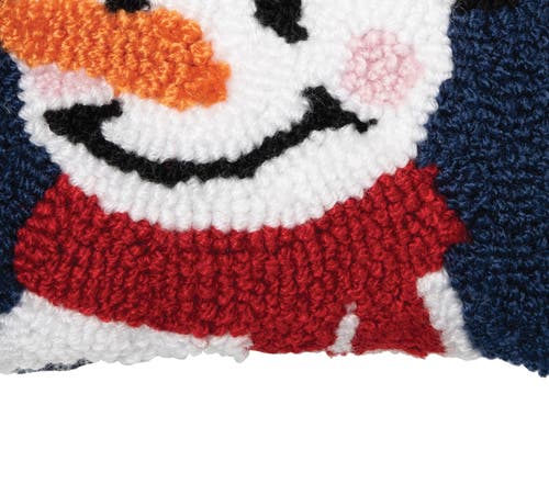 C & F Home C&f Home Christmas Winter Snowman Wishes Snowman Face On Black Background Small Petite Accent Hooked In Multi