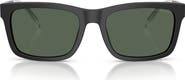 Emporio Armani 57mm Rectangle Sunglasses