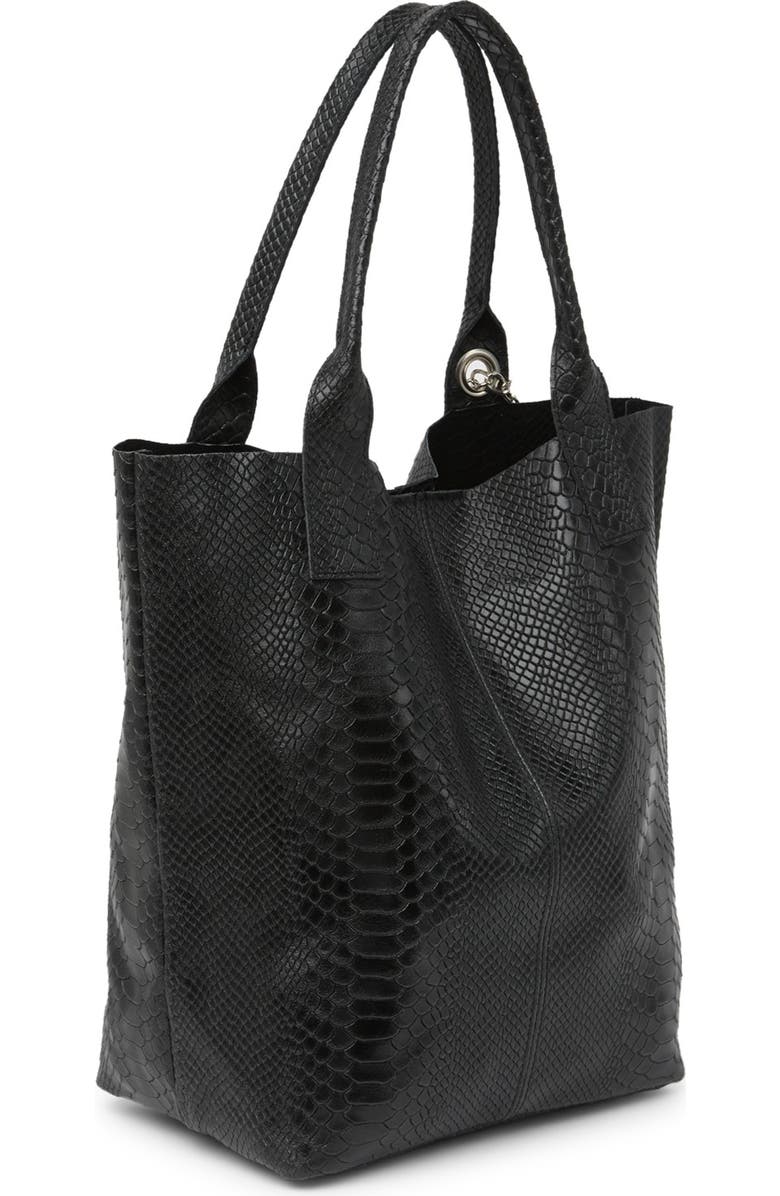 RENATA CORSI Croc Embossed Leather Shoulder Bag, Main, color,