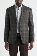 Nordstrom Brown Midas Plaid Wool Sport Coat